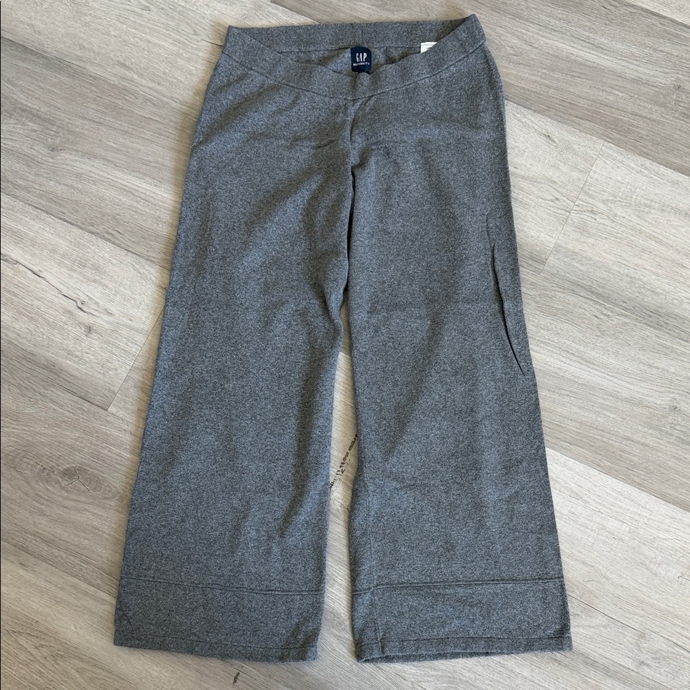 GAP maternity Heather Gray Wide-Leg Lounge Pants